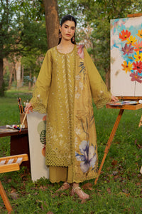 RANG RASIYA-3PC DHANAK EMBROIDERED SHIRT WITH WOOL PRINT SHAWL AND TROUSER-BIC-5080