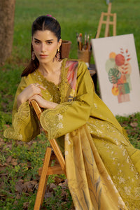 RANG RASIYA-3PC DHANAK EMBROIDERED SHIRT WITH WOOL PRINT SHAWL AND TROUSER-BIC-5080