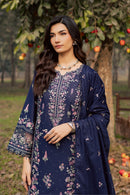 BATIK-3PIECE LAWN SEQUIN EMBROIDERED SHIRT WITH CHIFFON EMBROIDERED DUPATTA AND TROUSER-BIC-4829