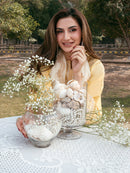 IZEL-3PC LAWN EMBROIDERED SHIRT WITH KHAADI NET EMBROIDERED DUPATTA AND TROUSER-BIC-4832