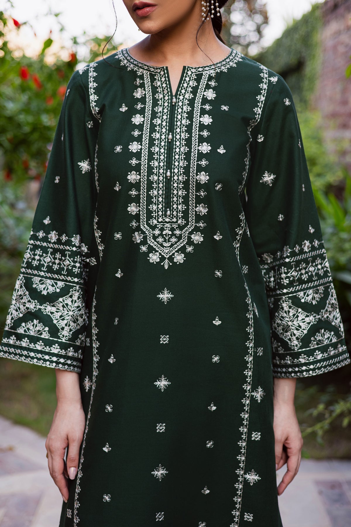 BATIK-2PIECE LAWN EMBROIDERED SHIRT WITH LAWN EMB SLEEVES-BIC-266