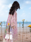 MAHNUR-3PC LAWN CHIKANKAARI EMBROIDERED SHIRT WITH CHIFFON PRINTED DUPATTA AND TROUSER-BIC-4787