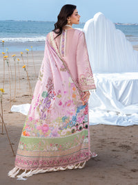 MAHNUR-3PC LAWN CHIKANKAARI EMBROIDERED SHIRT WITH CHIFFON PRINTED DUPATTA AND TROUSER-BIC-4787