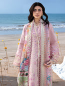 MAHNUR-3PC LAWN CHIKANKAARI EMBROIDERED SHIRT WITH CHIFFON PRINTED DUPATTA AND TROUSER-BIC-4787