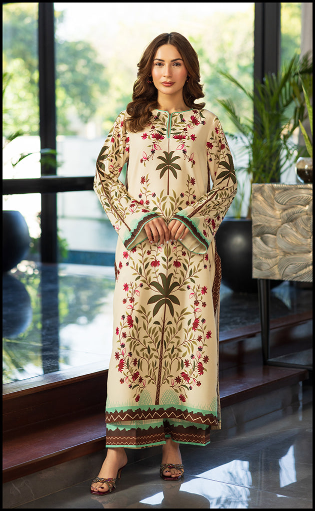 BRANDSINN-2PC SHAMOZE SILK PRINTED SHIRT & SHAMOZE SILK PRINTED TROUSER-BIC-2003