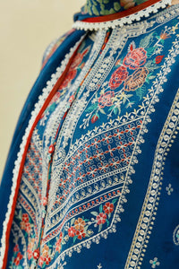 ZARASHAHJAHAN- 3PC DHANAK EMBROIDERED SHIRT WITH COUTRAI WOOL PRINT SHAWL & EMB TROUSER -BIC-4072