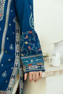 ZARASHAHJAHAN- 3PC DHANAK EMBROIDERED SHIRT WITH COUTRAI WOOL PRINT SHAWL & EMB TROUSER -BIC-4072