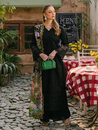 MAHNUR-3PIECE LAWN EMBROIDERED SHIRT WITH CHIFFON PRINTED DUPATTA AND TROUSER-BIC-4662