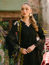 MAHNUR-3PIECE LAWN EMBROIDERED SHIRT WITH CHIFFON PRINTED DUPATTA AND TROUSER-BIC-4662
