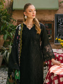 MAHNUR-3PIECE LAWN EMBROIDERED SHIRT WITH CHIFFON PRINTED DUPATTA AND TROUSER-BIC-4662