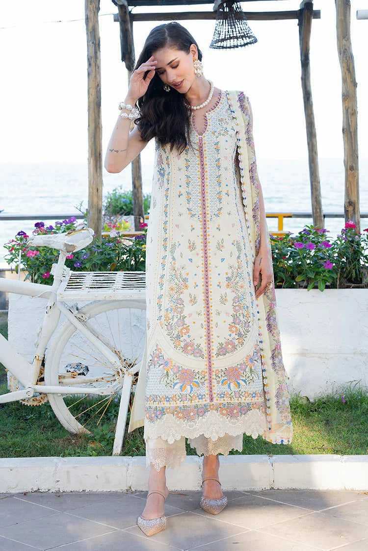 MUSHQ-3PC LAWN HEAVY EMBROIDERED SHIRT WITH CHIFFON PRINTED DUPATTA AND TROUSER-BIC-4862