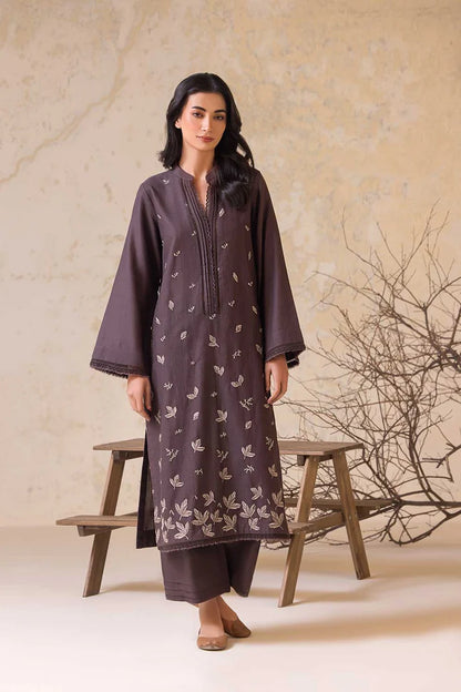 SOBIA NAZIR-2PC LAWN EMBROIDERED SHIRT WITH LAWN EMBROIDERED SLEEVES-BIC-3474
