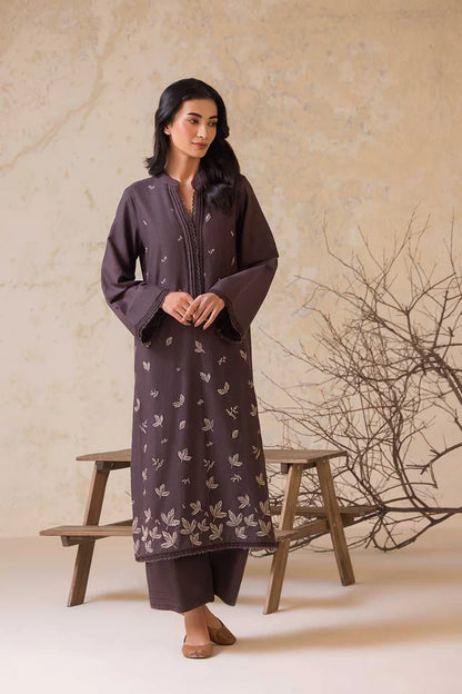 SOBIA NAZIR-2PC LAWN EMBROIDERED SHIRT WITH LAWN EMBROIDERED SLEEVES-BIC-3474