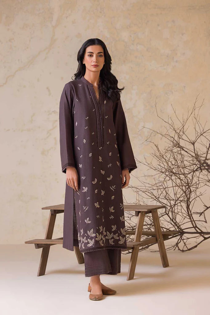 SOBIA NAZIR-2PC LAWN EMBROIDERED SHIRT WITH LAWN EMBROIDERED SLEEVES-BIC-3474