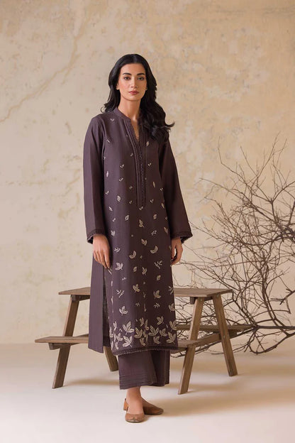 SOBIA NAZIR-2PC LAWN EMBROIDERED SHIRT WITH LAWN EMBROIDERED SLEEVES-BIC-3474