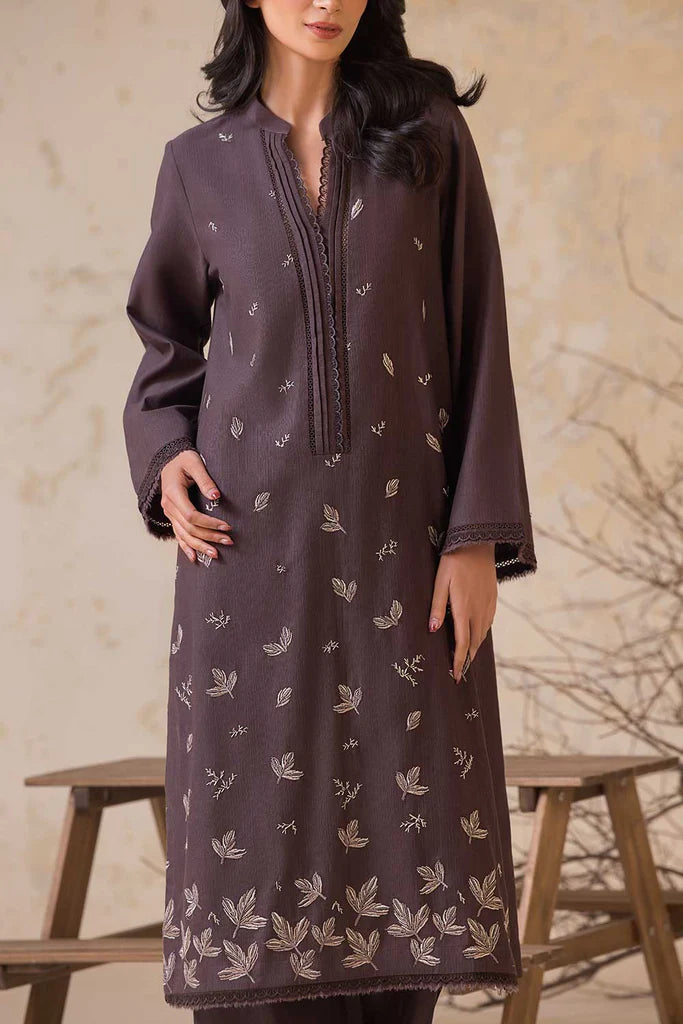 SOBIA NAZIR-2PC LAWN EMBROIDERED SHIRT WITH LAWN EMBROIDERED SLEEVES-BIC-3474