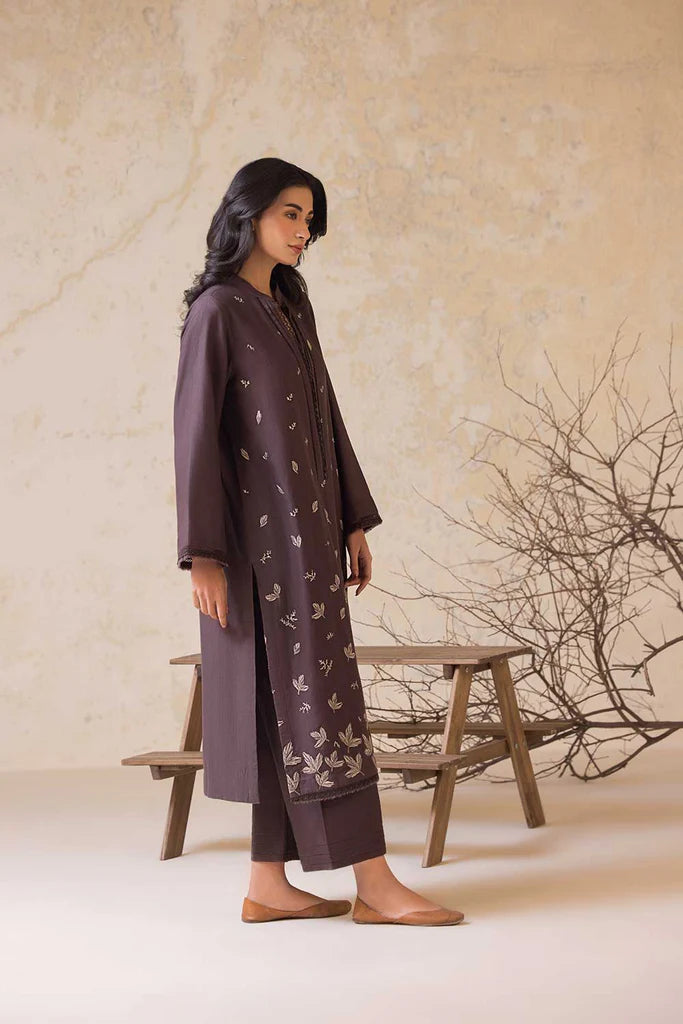 SOBIA NAZIR-2PC LAWN EMBROIDERED SHIRT WITH LAWN EMBROIDERED SLEEVES-BIC-3474