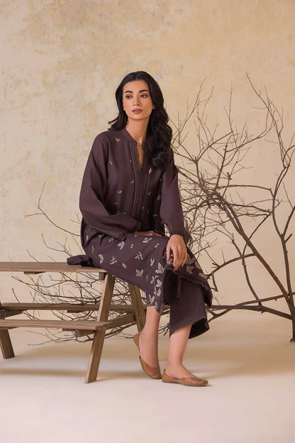 SOBIA NAZIR-2PC LAWN EMBROIDERED SHIRT WITH LAWN EMBROIDERED SLEEVES-BIC-3474
