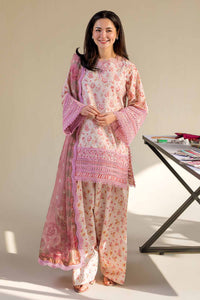 SOBIA NAZIR-3PC LAWN DIGITAL PRINTED EMB SHIRT WITH SILK PRINTED DUPATTA AND PRINTED TROUSER-BIC-056