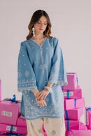 BATIK-2PIECE DHANAK EMBROIDERED SHIRT WITH DHANAK EMB TROUSER-BIC-15005