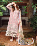 MUSHQ-3PC LAWN EMBROIDERED SHIRT WITH SILK PRINTED DUPATTA AND TROUSER-BIC-4901