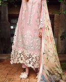 MUSHQ-3PC LAWN EMBROIDERED SHIRT WITH SILK PRINTED DUPATTA AND TROUSER-BIC-4901