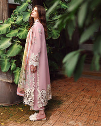 MUSHQ-3PC LAWN EMBROIDERED SHIRT WITH SILK PRINTED DUPATTA AND TROUSER-BIC-4901