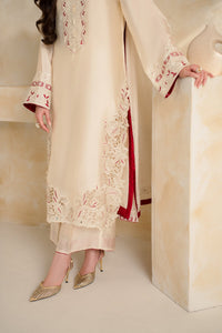 VINTAGE-3 PIECE DHANAK EMBROIDERED SHIRT WITH DHANAK EMBROIDERED SHAWL AND TROUSER-BIC-5232