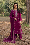 BATIK-3PIECE LAWN SEQUIN EMBROIDERED SHIRT WITH CHIFFON EMBROIDERED DUPATTA AND TROUSER-BIC-4857