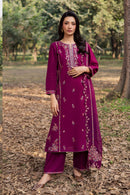 BATIK-3PIECE LAWN SEQUIN EMBROIDERED SHIRT WITH CHIFFON EMBROIDERED DUPATTA AND TROUSER-BIC-4857
