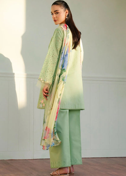 ZARA SHAH JAHAN - 3PC LAWN EMBROIDERED SHIRT WITH MONARK PRINTED DUPATTA AND TROUSER-BIC-3753