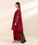 SAPPHIRE-3PC DHANAK EMBROIDERED SHIRT WITH WOOL PRINT SHAWL & TROUSER-BIC-3394
