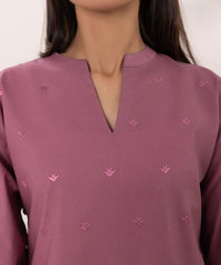 SAPPHIRE-3PC DHANAK EMBROIDERED SHIRT COUTRAI PRINTED SHAWL & EMB TROUSER-BIC-4055