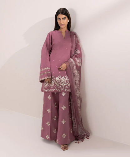 SAPPHIRE- 3PC LAWN EMBROIDERED SHIRT MONARK PRINT DUPATTA & EMB TROUSER-BIC-3620