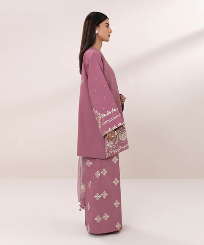 SAPPHIRE- 3PC LAWN EMBROIDERED SHIRT MONARK PRINT DUPATTA & EMB TROUSER-BIC-3620