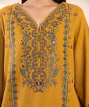SAPPHIRE-3PC DHANAK EMBROIDERED SHIRT WITH DHANAK EMBROIDERED SHAWL AND TROUSER-BIC-4071
