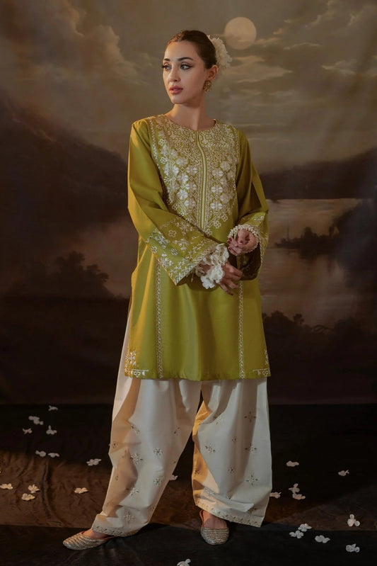 URGE-2PC LAWN EMBROIDERED SHIRT WITH LAWN EMBROIDERED TROUSER-BIC-3481