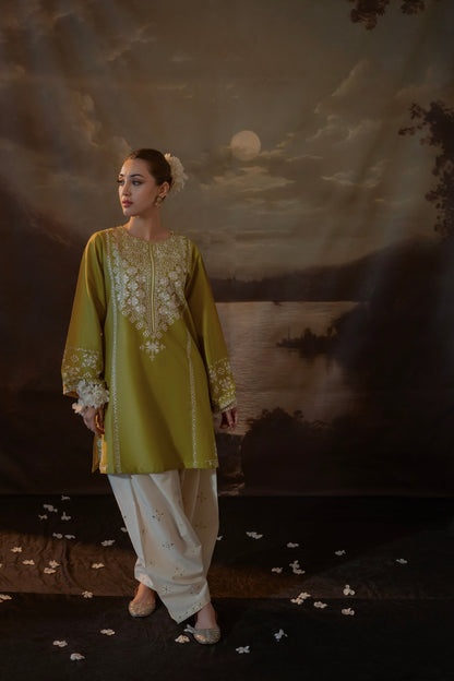 URGE-2PC LAWN EMBROIDERED SHIRT WITH LAWN EMBROIDERED TROUSER-BIC-3481