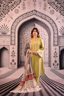 URGE - 3PC LAWN EMBROIDERED SHIRT WITH MONARK PRINTED DUPATTA AND EMB TROUSER BIC-3788