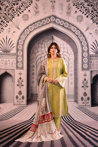 URGE - 3PC LAWN EMBROIDERED SHIRT WITH MONARK PRINTED DUPATTA AND EMB TROUSER BIC-3788