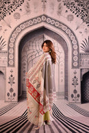 URGE - 3PC LAWN EMBROIDERED SHIRT WITH MONARK PRINTED DUPATTA AND EMB TROUSER BIC-3788