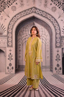 URGE - 3PC LAWN EMBROIDERED SHIRT WITH MONARK PRINTED DUPATTA AND EMB TROUSER BIC-3788
