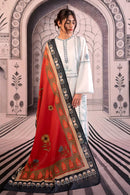 URGE - 3PC LAWN EMBROIDERED SHIRT WITH MONARK PRINTED DUPATTA AND EMB TROUSER BIC-3758