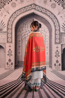 URGE - 3PC LAWN EMBROIDERED SHIRT WITH MONARK PRINTED DUPATTA AND EMB TROUSER BIC-3758