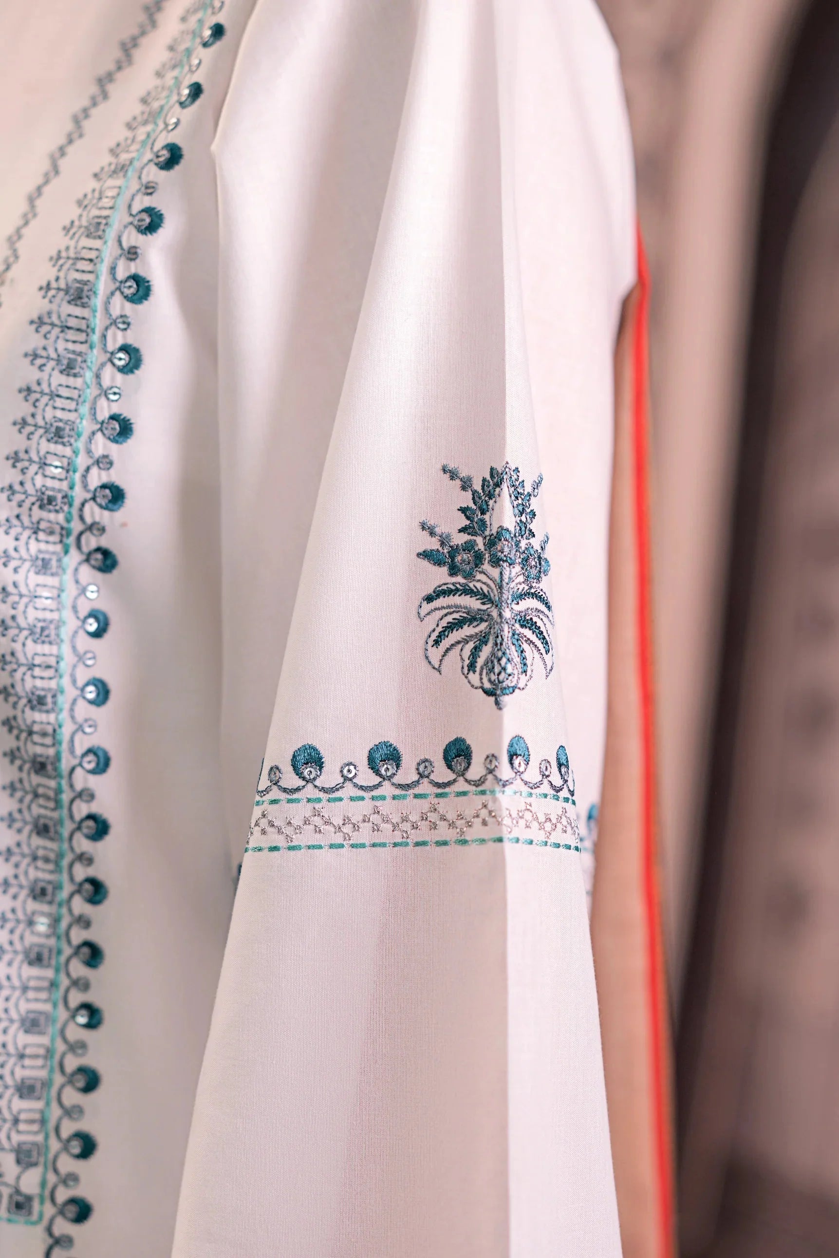 URGE - 3PC LAWN EMBROIDERED SHIRT WITH MONARK PRINTED DUPATTA AND EMB TROUSER BIC-3758