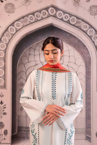 URGE - 3PC LAWN EMBROIDERED SHIRT WITH MONARK PRINTED DUPATTA AND EMB TROUSER BIC-3758
