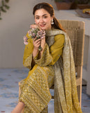 JADE-3PC LAWN SEQUIN EMBROIDERED SHIRT WITH CHIFFON PRINTED EMB DUPATTA & TROUSER-BIC-4528