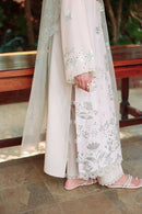 CROSS STITCH-3PC LAWN LASERWORK EMBROIDERED SHIRT WITH ORGANZA EMB DUPATTA AND TROUSER-BIC-4904
