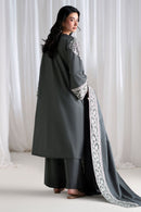 CROSS STITCH-3PC DHANAK EMBROIDERED SHIRT WITH DHANAK EMBROIDERED SHAWL AND TROUSER-BIC-5286