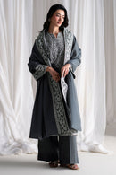 CROSS STITCH-3PC DHANAK EMBROIDERED SHIRT WITH DHANAK EMBROIDERED SHAWL AND TROUSER-BIC-5286